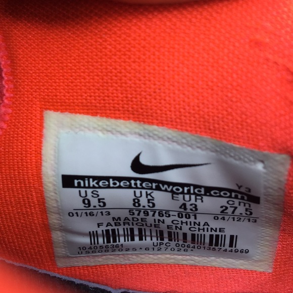 Nike Lebron 10 Low Size 9.5 Black Basketball Shoes - Picture 6 of 6